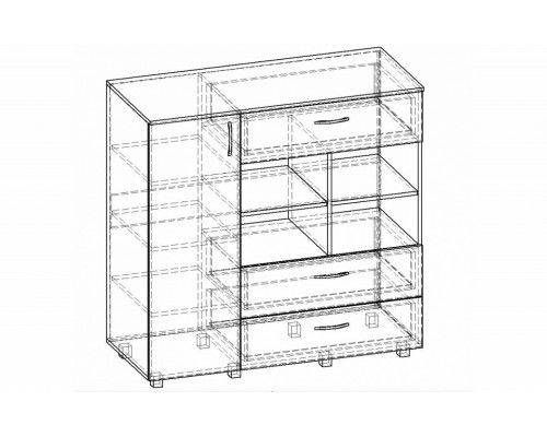 Тумба комбинированная Нюанс К.019.1200-01