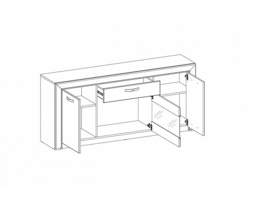 Тумба под ТВ Olivia 1V2D1S