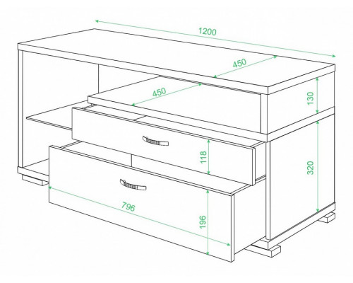 Тумба под ТВ Домино ТК-10
