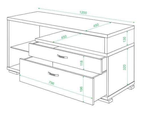 Тумба под ТВ Домино ТК-10
