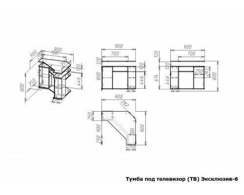 Тумба под ТВ Эксклюзив-6