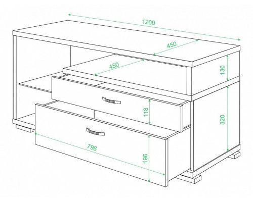 Тумба под ТВ Домино ТК-10