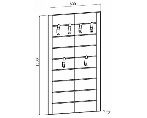 Вешалка настенная Изабель ИЗ-80