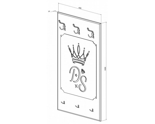 Вешалка настенная ДримСтар ДС-32
