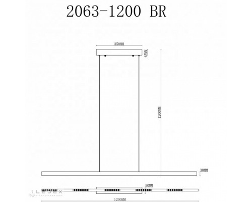 Подвесной светильник iLedex Vision 2063-1200 BR