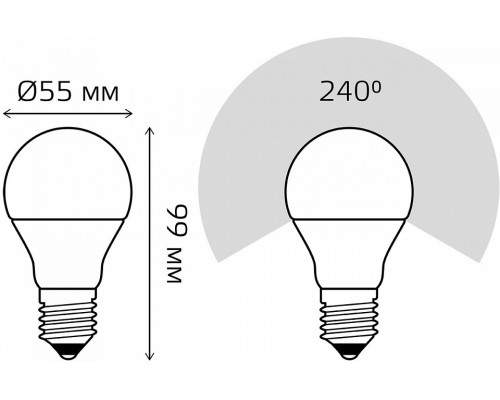 Лампа светодиодная Gauss  E27 7Вт 6500K 102502307