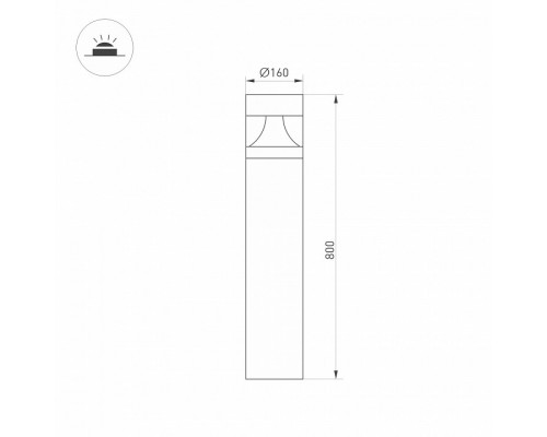 Наземный низкий светильник Arlight LGD-LANDMARK-BOLL 045533