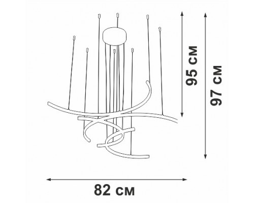 Подвесная люстра Vitaluce V3777 V3777-0/4S