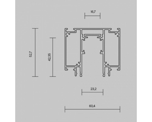 Трек встраиваемый Maytoni Busbar trunkings Exility TRX034D-422B