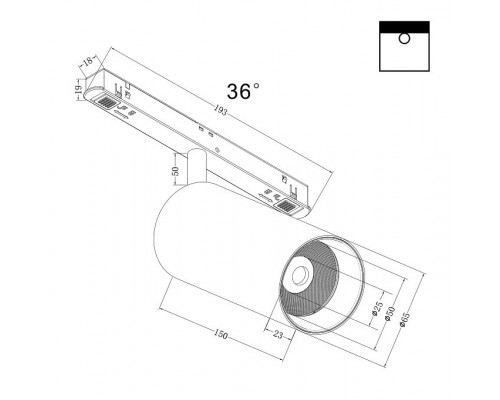 Светильник на штанге Maytoni Focus LED TR032-4-20W3K-M-DS-B