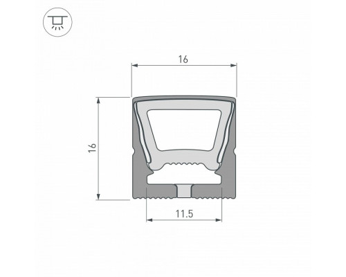 Профиль накладной гибкий Arlight WPH-FLEX 045774