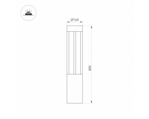 Наземный низкий светильник Arlight LGD-CASTELLO-BOLL 045537