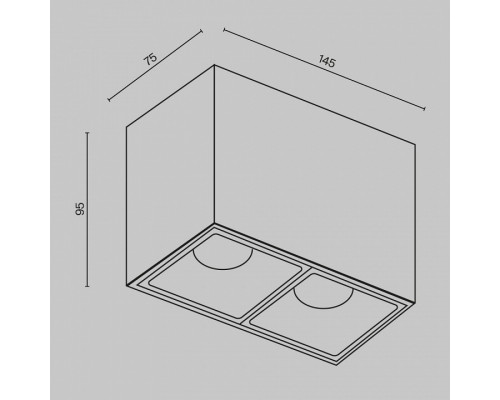 Накладной светильник Maytoni Alfa LED C065CL-02-L12W4K-B