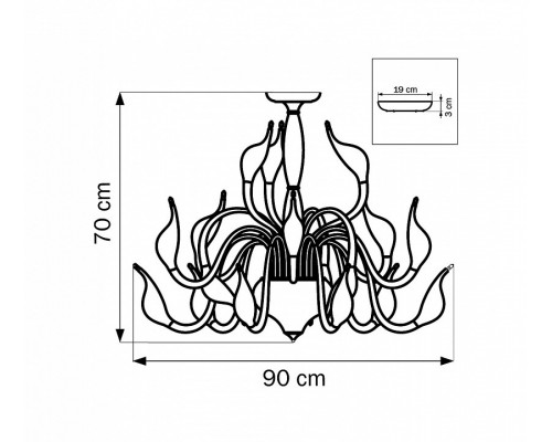 Люстра на штанге Lightstar Cigno Collo 751182