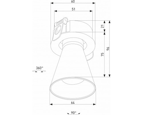 Встраиваемый светильник Elektrostandard Bell 25097/LED 8W 4000K белый