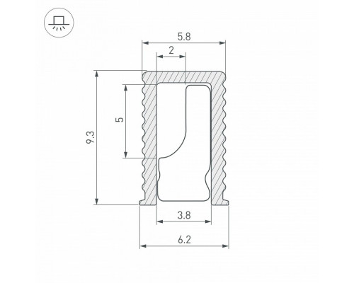 Профиль встраиваемый Arlight SL-MINI 044082