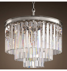 Подвесная люстра Imperiumloft Rh 1920S Odeon Clear Glass Fringe 40.1539