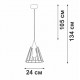 Подвесной светильник Vitaluce V2848 V2848-1/1S