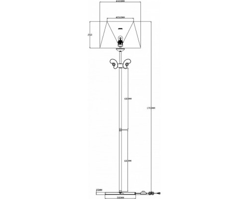 Торшер Moderli Riccardo V2500-1F