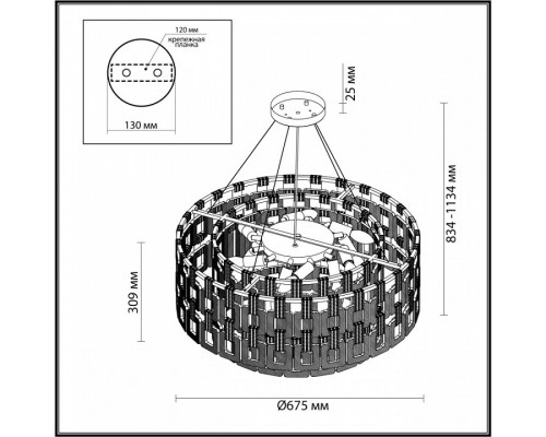 Подвесная люстра Odeon Light Buckle 4989/12