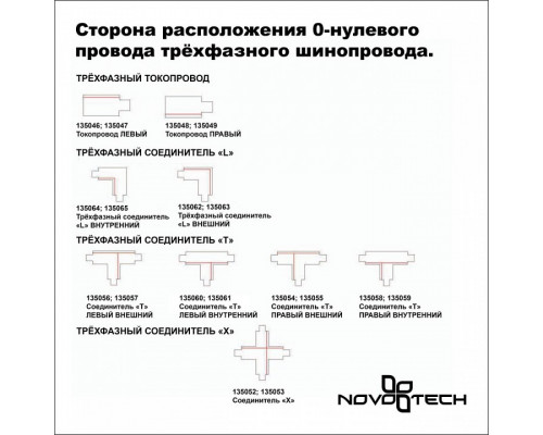 Соединитель X-образный для треков Novotech Port 135052