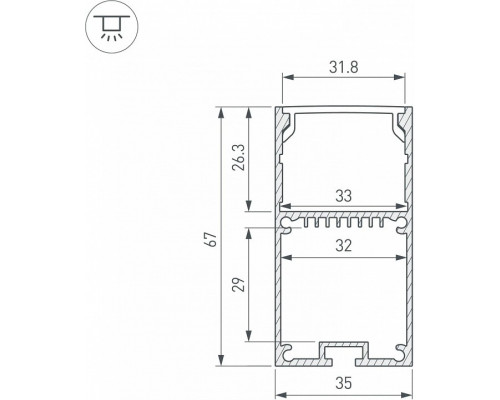 Профиль накладной Arlight SL-LINE 042901