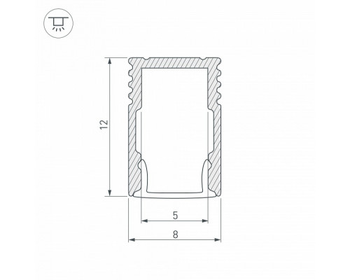 Профиль накладной Arlight SL-MINI 037107