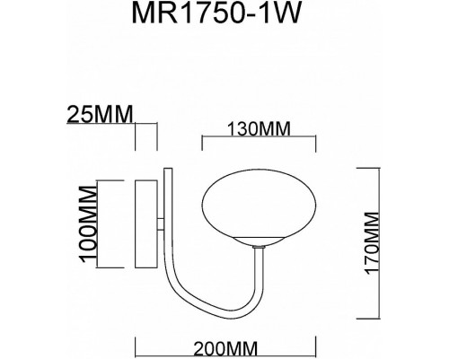 Бра MyFar Scott MR1750-1W