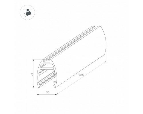 Трек накладной Arlight MAG-25 034228