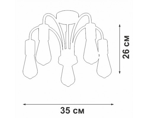 Люстра на штанге Vitaluce V3024 V3024-1/5PL