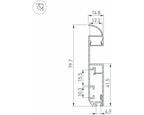 Профиль для плинтусов Arlight ARH-PLINTUS 045448