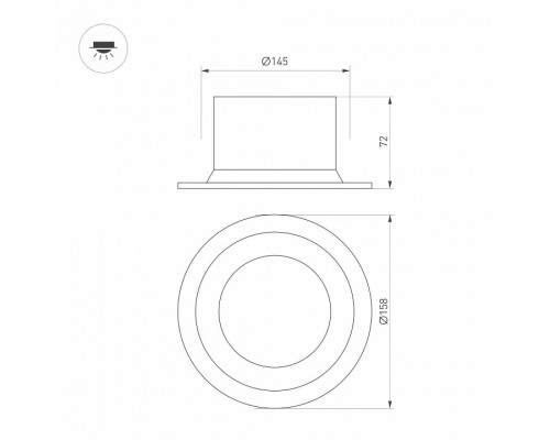 Встраиваемый светильник Arlight MS-DROP-BUILT 040342