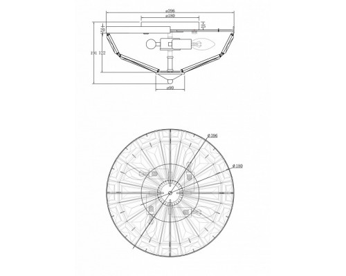 Накладной светильник Maytoni Facet MOD094CL-04G