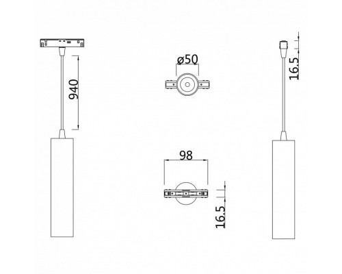 Подвесной светильник Maytoni Focus LED TR016-2-12W3K-W