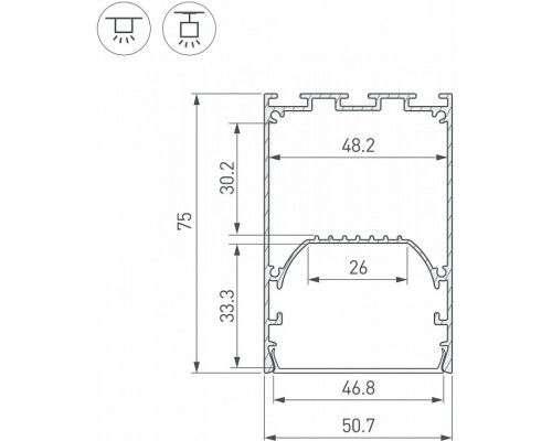 Профиль накладной Arlight SL-LINE 041852