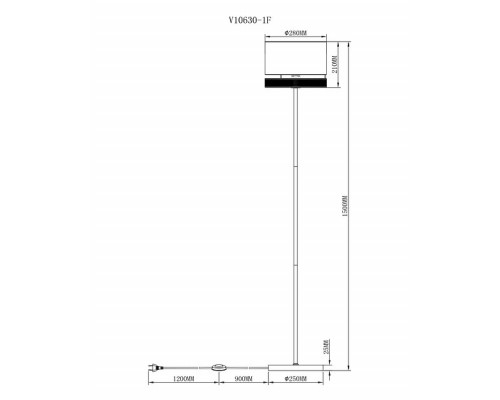 Торшер Moderli Gela V10630-1F