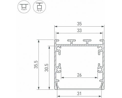 Профиль накладной Arlight SL-LINE 041828