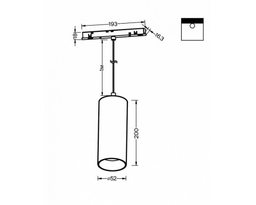 Подвесной светильник Maytoni Focus LED TR041-2-12W3K-B