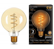 Лампа светодиодная Gauss Led Filament G95 Flexible E27 6Вт 2400K 105802007