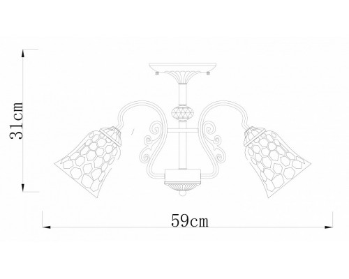 Люстра на штанге Arte Lamp Nicole A2702PL-3AB