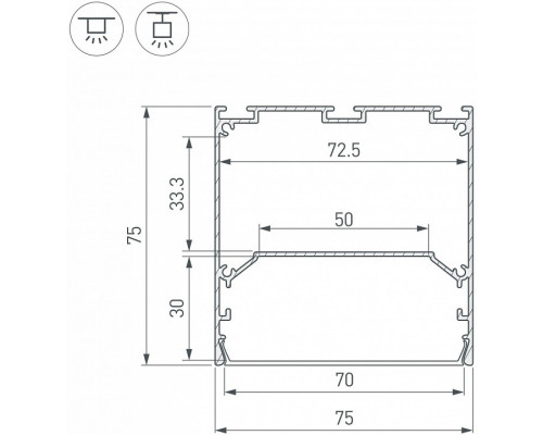 Профиль накладной Arlight SL-LINE 041647