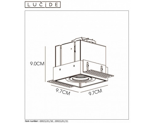 Встраиваемый светильник Lucide Trimless 09925/01/31