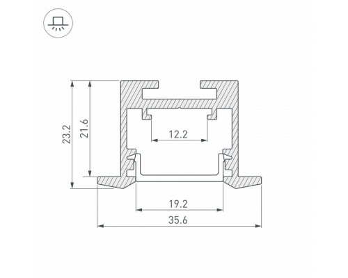 Профиль встраиваемый Arlight SL-LINE 033738