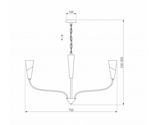 Подвесная люстра Eurosvet Rhyton 60167/6 латунь