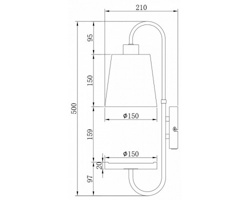 Бра с полкой Escada Aspen 582/1A