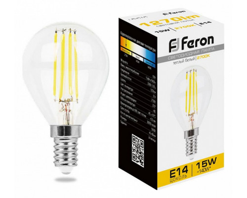 Лампа светодиодная Feron LB-515 E14 15Вт 2700K 38249