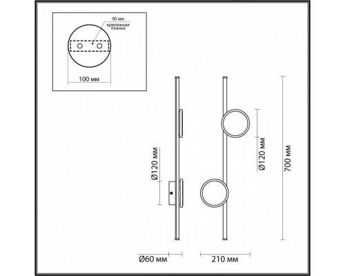 Бра Odeon Light Stilo 6601/24WL