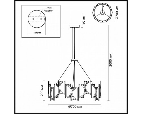 Подвесной светильник Odeon Light Toscana 5447/40L