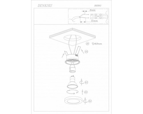 Встраиваемый светильник Denkirs DK3012 DK3012-WH