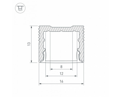 Профиль накладной Arlight SL-SLIM 037108